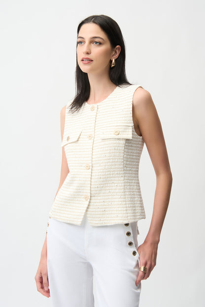 JOSEPH RIBKOFF Sleeveless Casual Vest