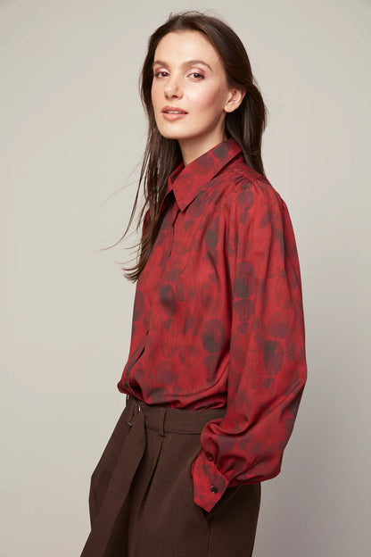 ADROIT ATELIER BLISS SEMI TRANSPARENT CHIFFON BLOUSE WITH REMOVABLE LAVALLIÈRE