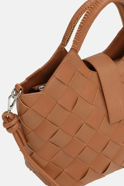ILSE JACOBSEN Braided Handbag - Cognac