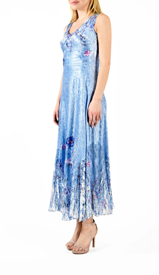 KOMAROV Climbing Blossom Crinkle Dress