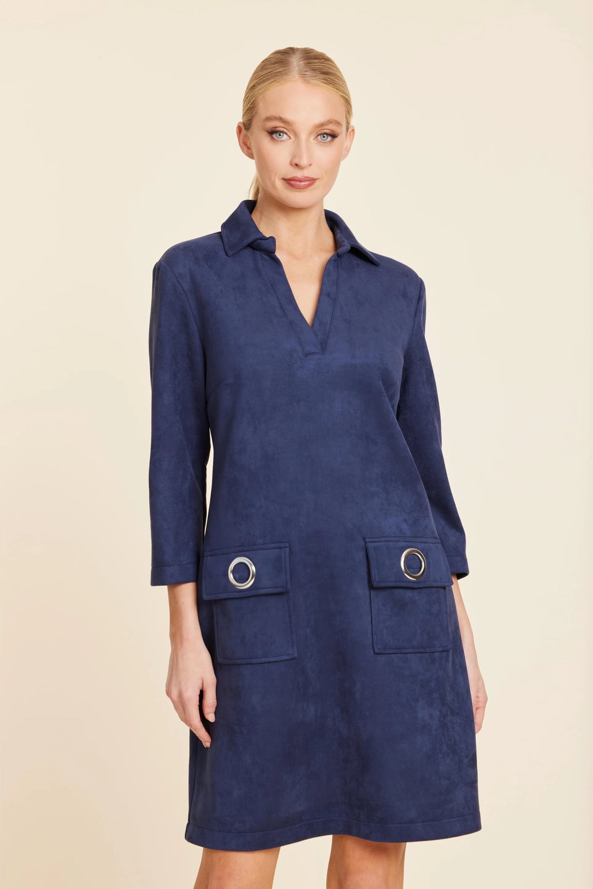 DolceCabo Faux Suede Dress With Grommets