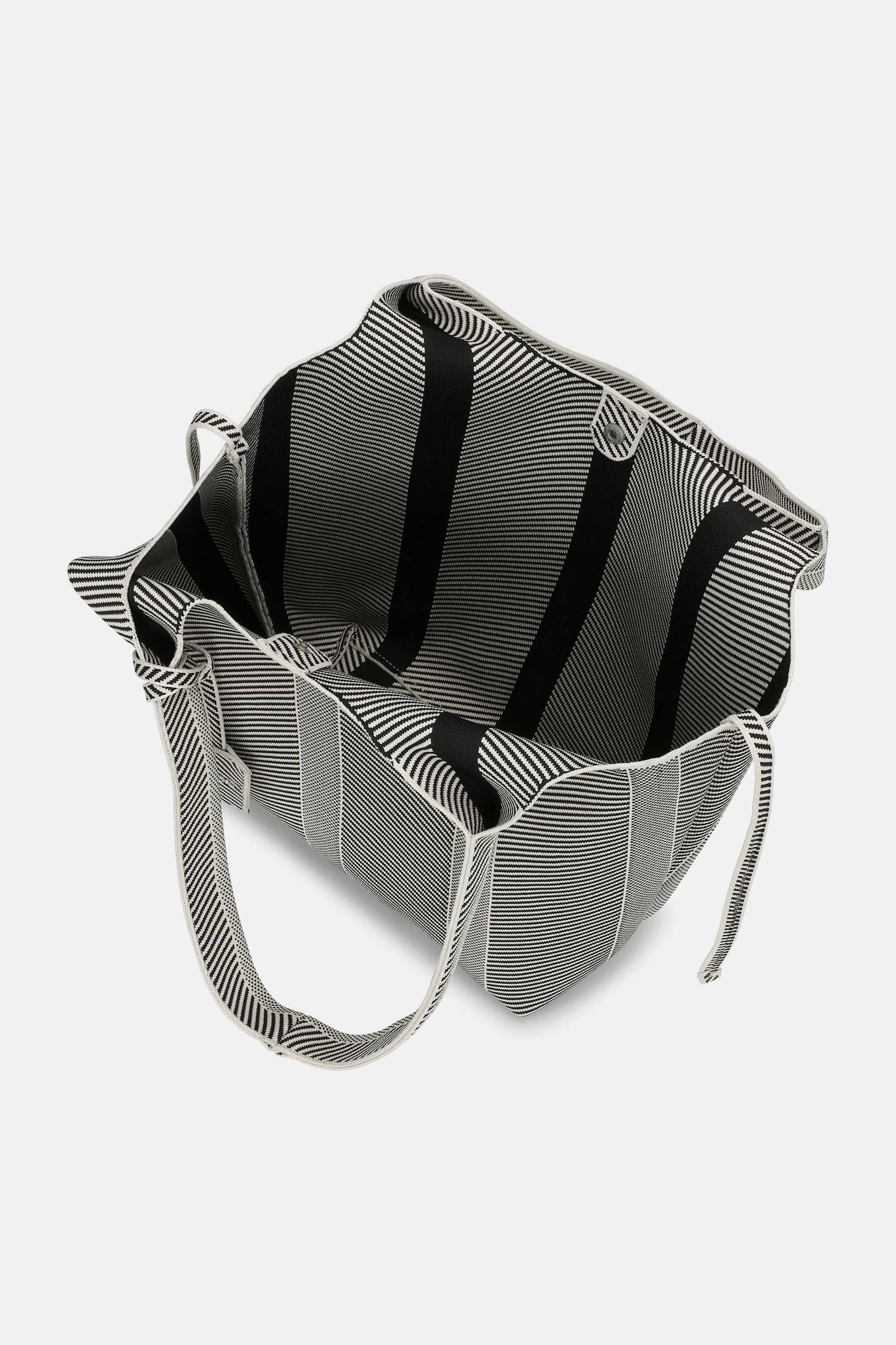ILSE JACOBSEN Knitted Bag - Milk Creme Black