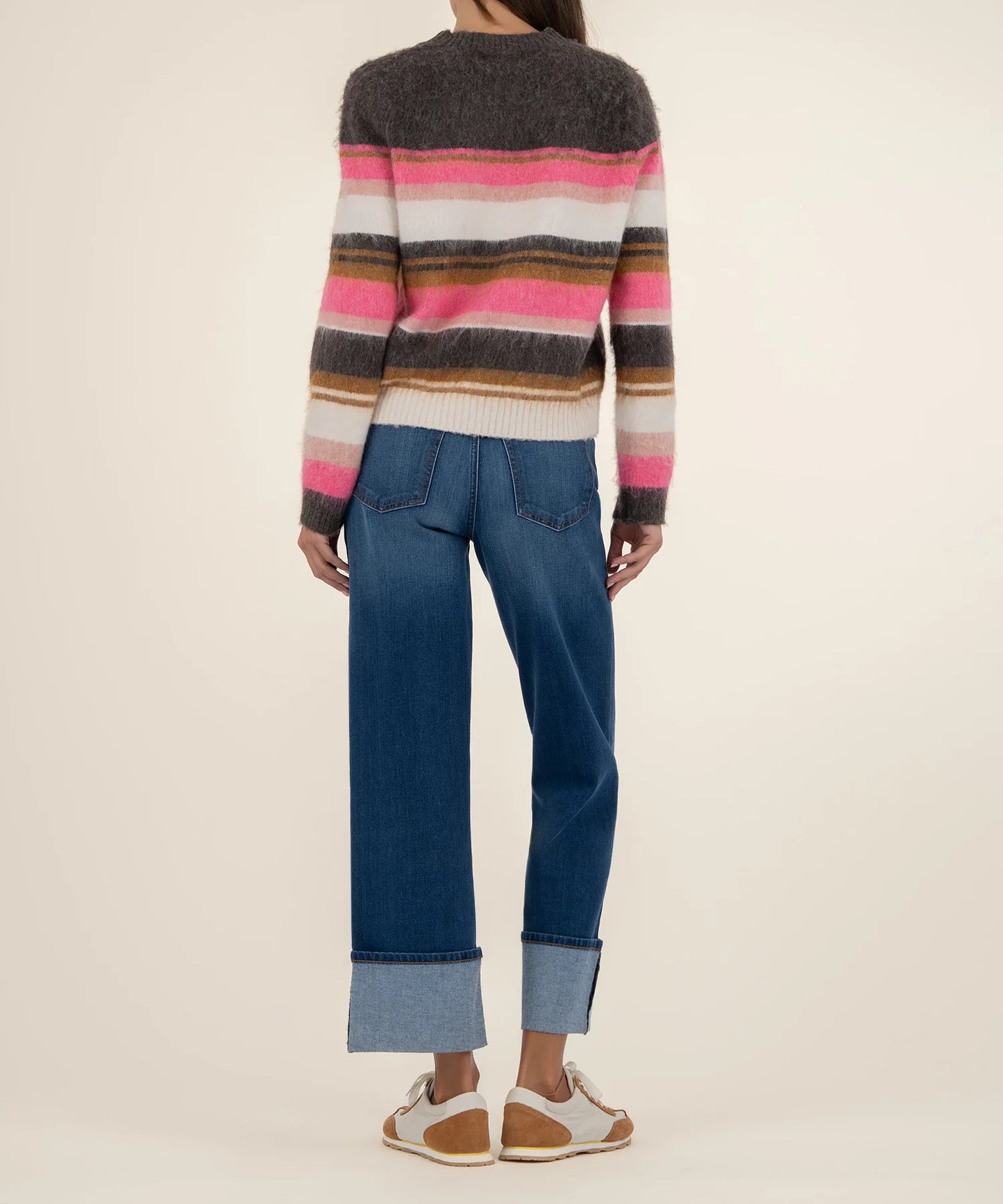 KUT FROM THE KLOTH Elvira Zzz Striped Pullover Sweater