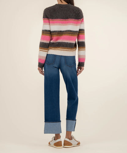 KUT FROM THE KLOTH Elvira Zzz Striped Pullover Sweater
