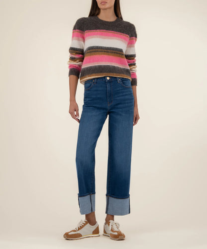 KUT FROM THE KLOTH Elvira Zzz Striped Pullover Sweater