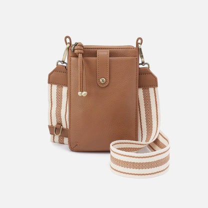 HOBO Cass Phone Crossbody Pebbled Leather | Brown Sugar