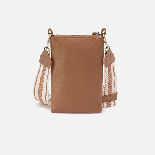HOBO Cass Phone Crossbody Pebbled Leather | Brown Sugar