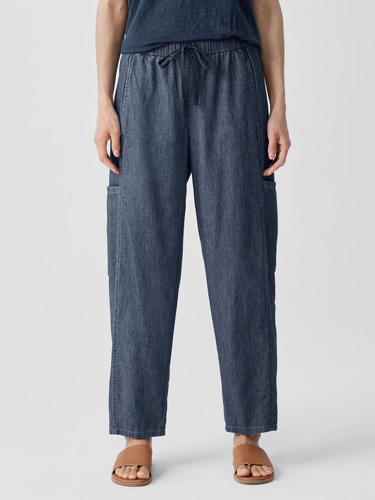 EILEEN FISHER Airy Organic Cotton Twill Cargo Pant