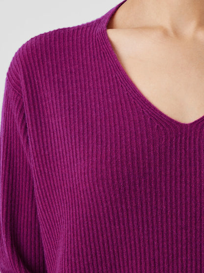 EILEEN FISHER V-Neck Pullover Rhapsody