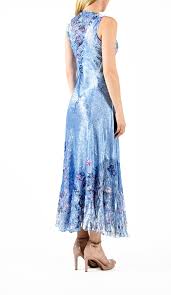 KOMAROV Climbing Blossom Crinkle Dress