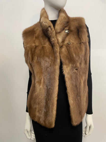 PREOWNED Vintage Pastel Mink Vest