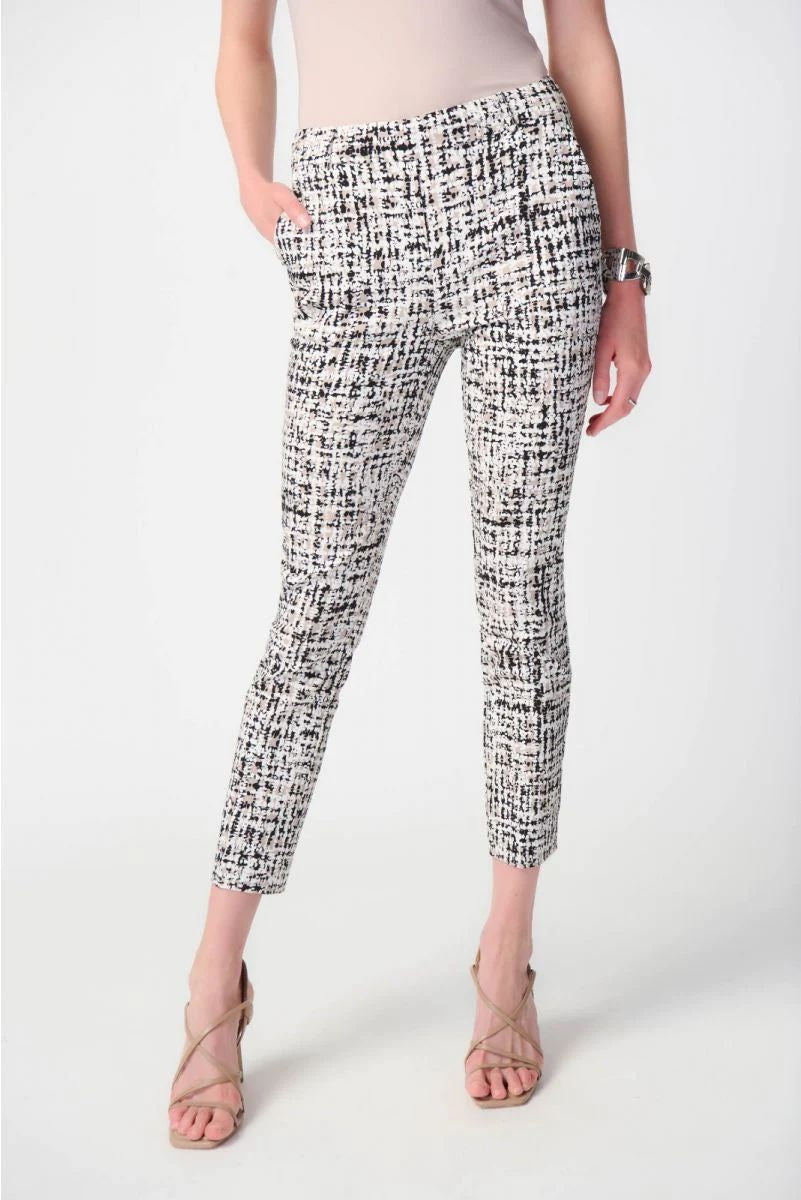 JOSEPH RIBKOFF Abstract Print Pull-On Pants