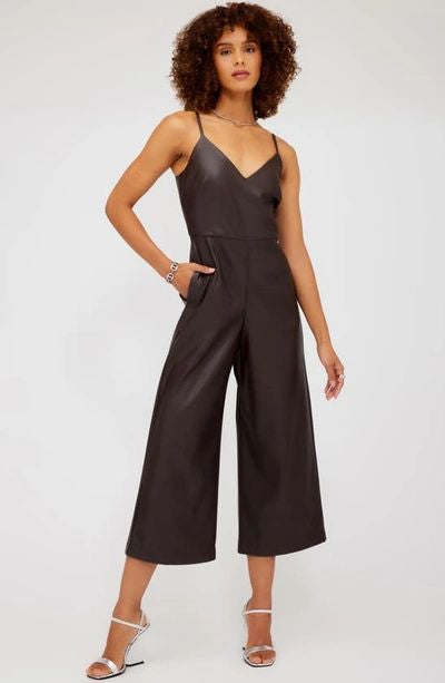 Fifteen Twenty Faux Leather Jumpsuit