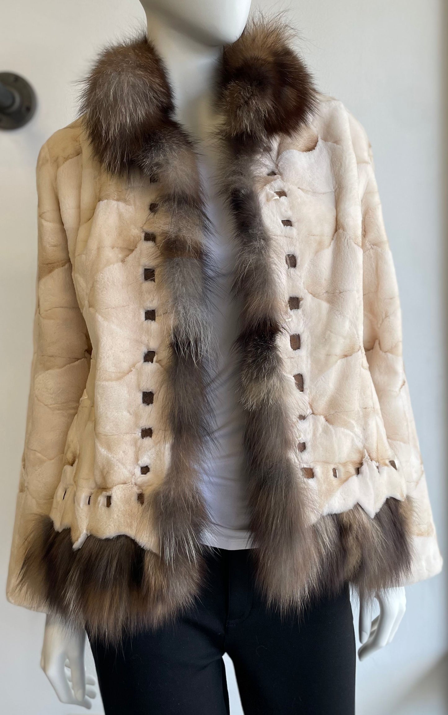 Sheared Mink Ovals Jacket