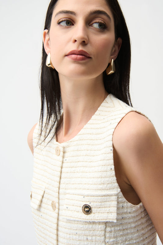 JOSEPH RIBKOFF Sleeveless Casual Vest