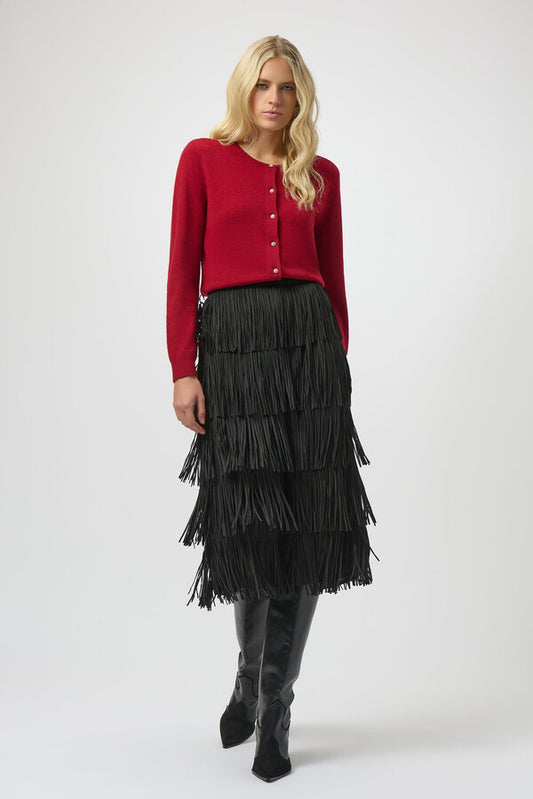 JOSEPH RIBKOFF High-waist Tiered Midi Skirt
