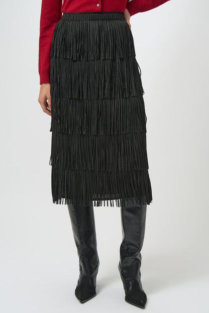 JOSEPH RIBKOFF High-waist Tiered Midi Skirt