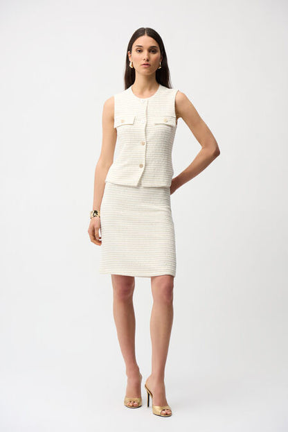 JOSEPH RIBKOFF Sleeveless Casual Vest