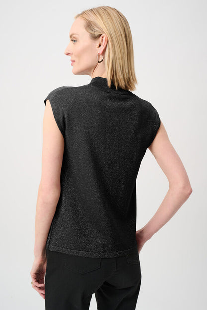 JOSEPH RIBKOFF Mock Neck Jewel Embellished Pullover Style