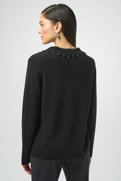 Joseph Ribkoff Sweater V-neck Jewel Embellished Pullover