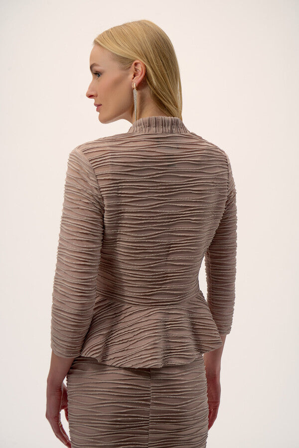 JOSEPH RIBKOFF Ruched Peplum Twin Set