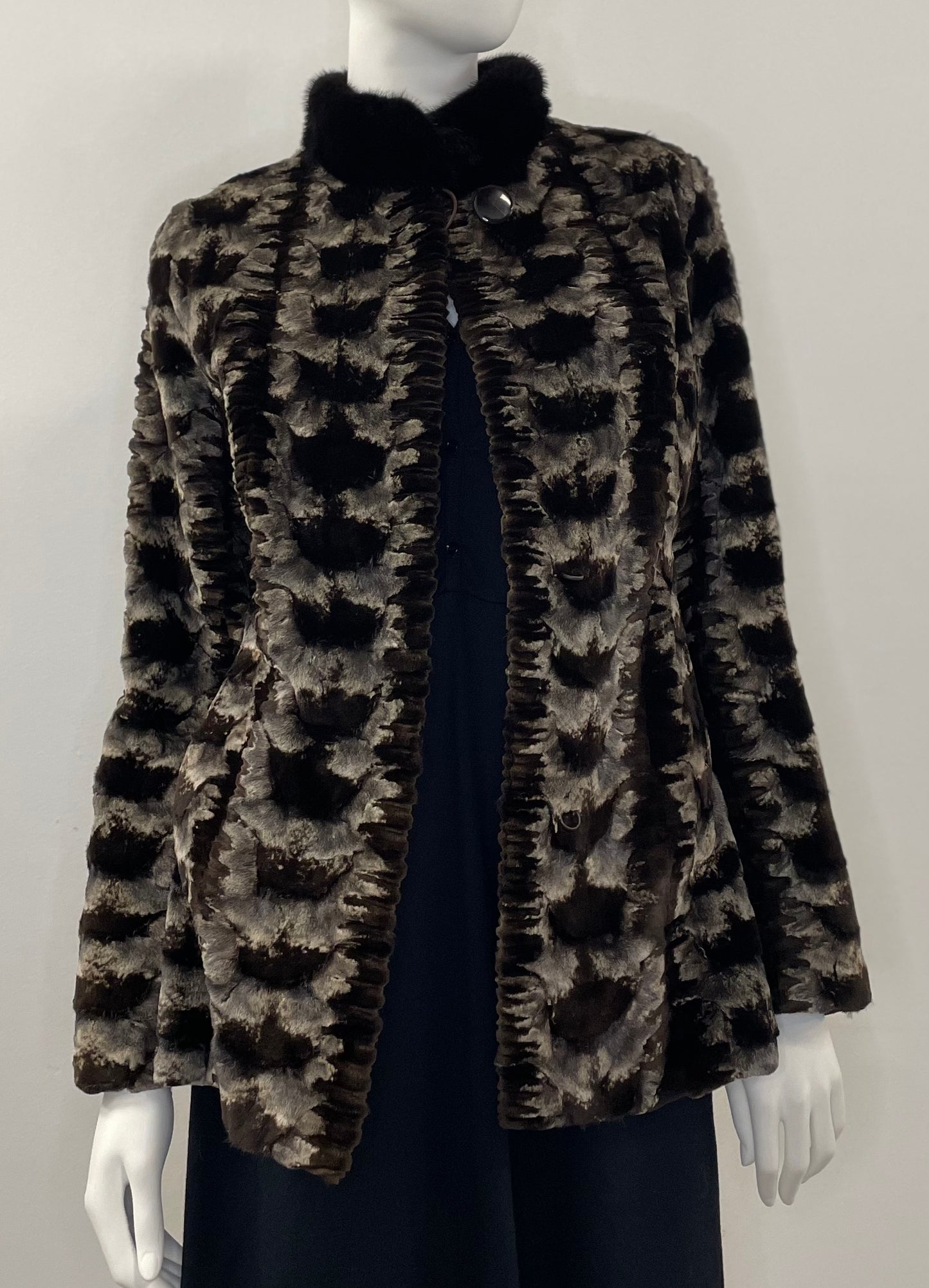 Sheared Mink Sections Jacket