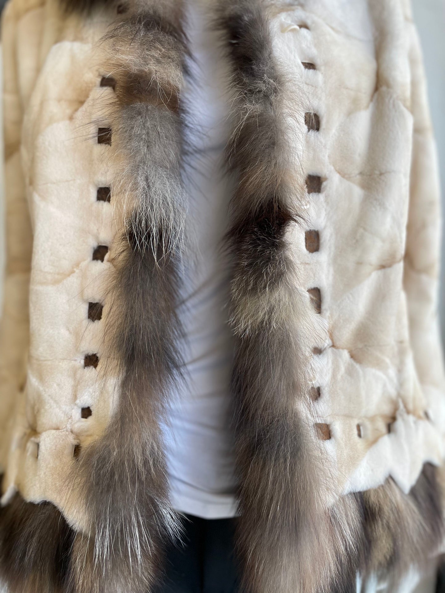 Sheared Mink Ovals Jacket