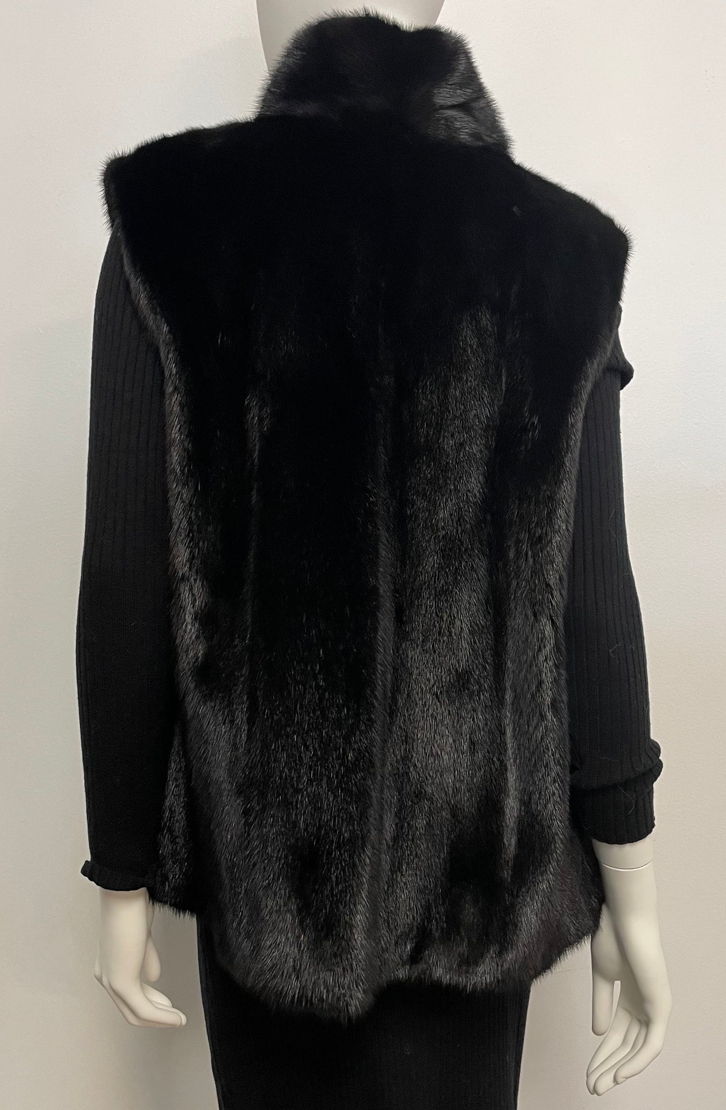 PREOWNED Leather & Mink Reversible Vest